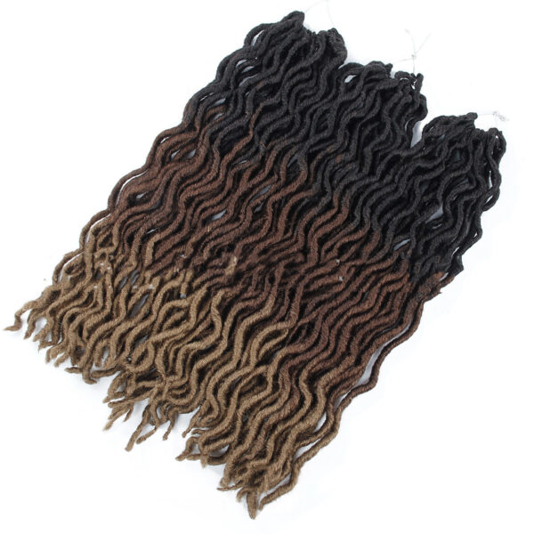 Ombre Curly Crochet Hair Synthetic Braiding Hair Extensions - Image 6