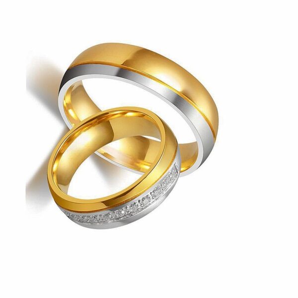 Vnox Wedding Rings For Women Men Anniversary - Image 2