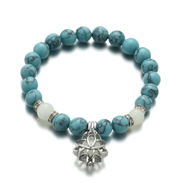 Energy Luminous Lotus Natural Stone Bracelet Yoga Healing Luminous Glow In The Dark Charm Beads Bracelet For Men Women Prayer Buddhism - Image 10